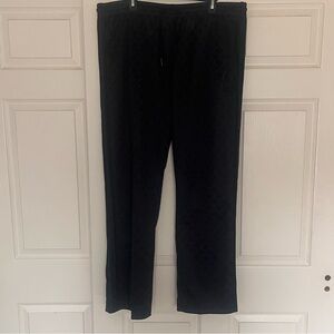 Adidas Mono Track pant Black Side Pockets All-over Trefoil Design